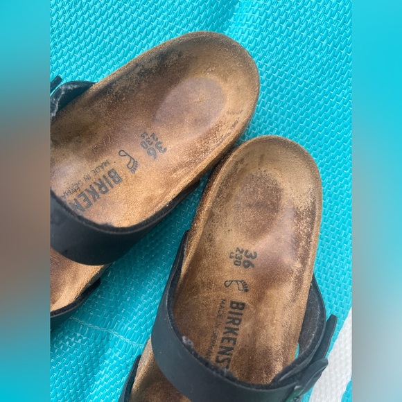 ✨🥳Birkenstock Mayari Birko-Flor Black Adjustable Straps and Cork Footbed Sandals - Picture 3 of 11